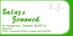 balazs zemanek business card